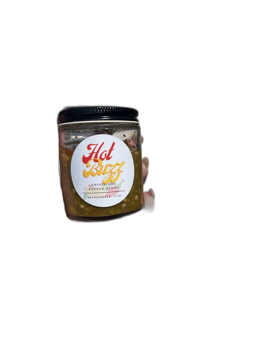 Hot Buzz Triple Hot Pepper Blend jar